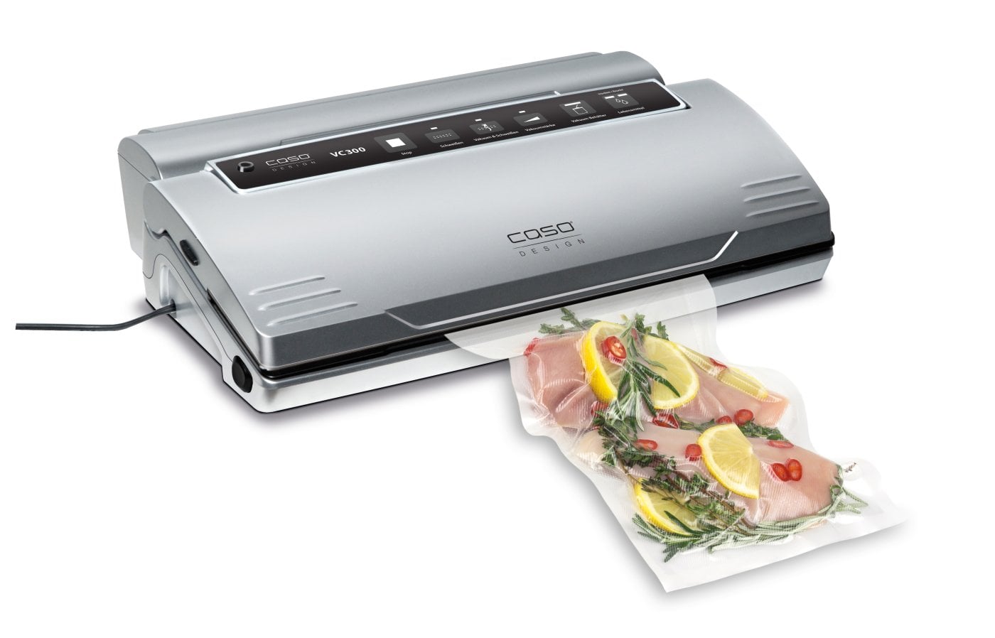 Caso Vakuum VC 300 Pro 12 L/min, 2 svejsetråd, -0,8 bar, stopknap